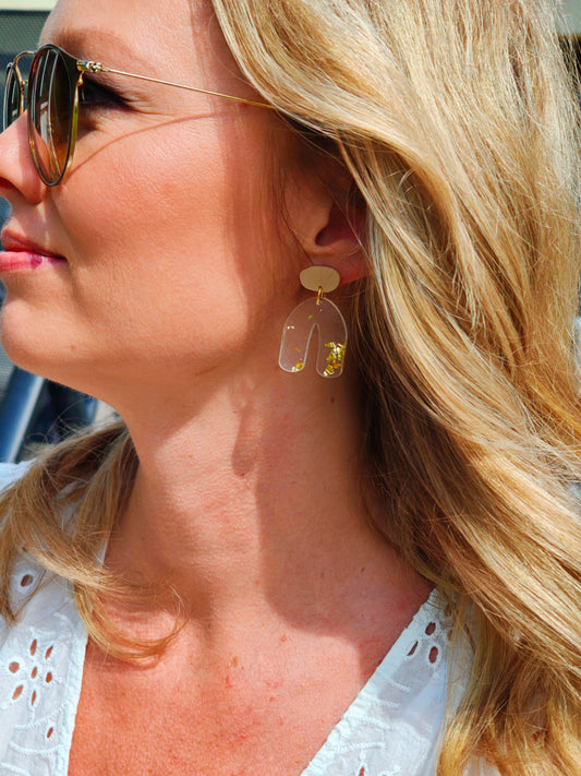Ohrring Loopa gold Glitter