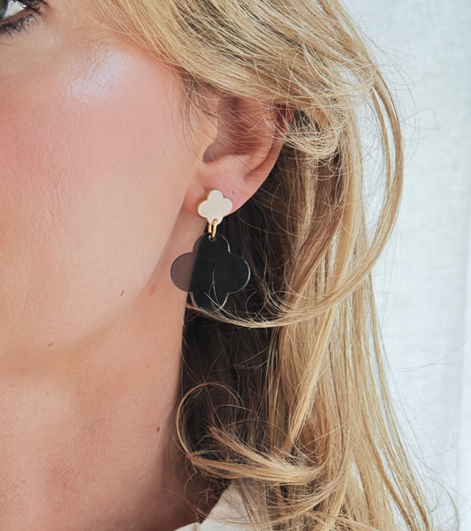 Ohrring Gloss Clover gray