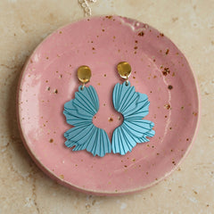 Hibiskus Creole Metallic Petrol | Handgemachte Acryl Ohrringe | ZIMI Jewelry
Meta Description