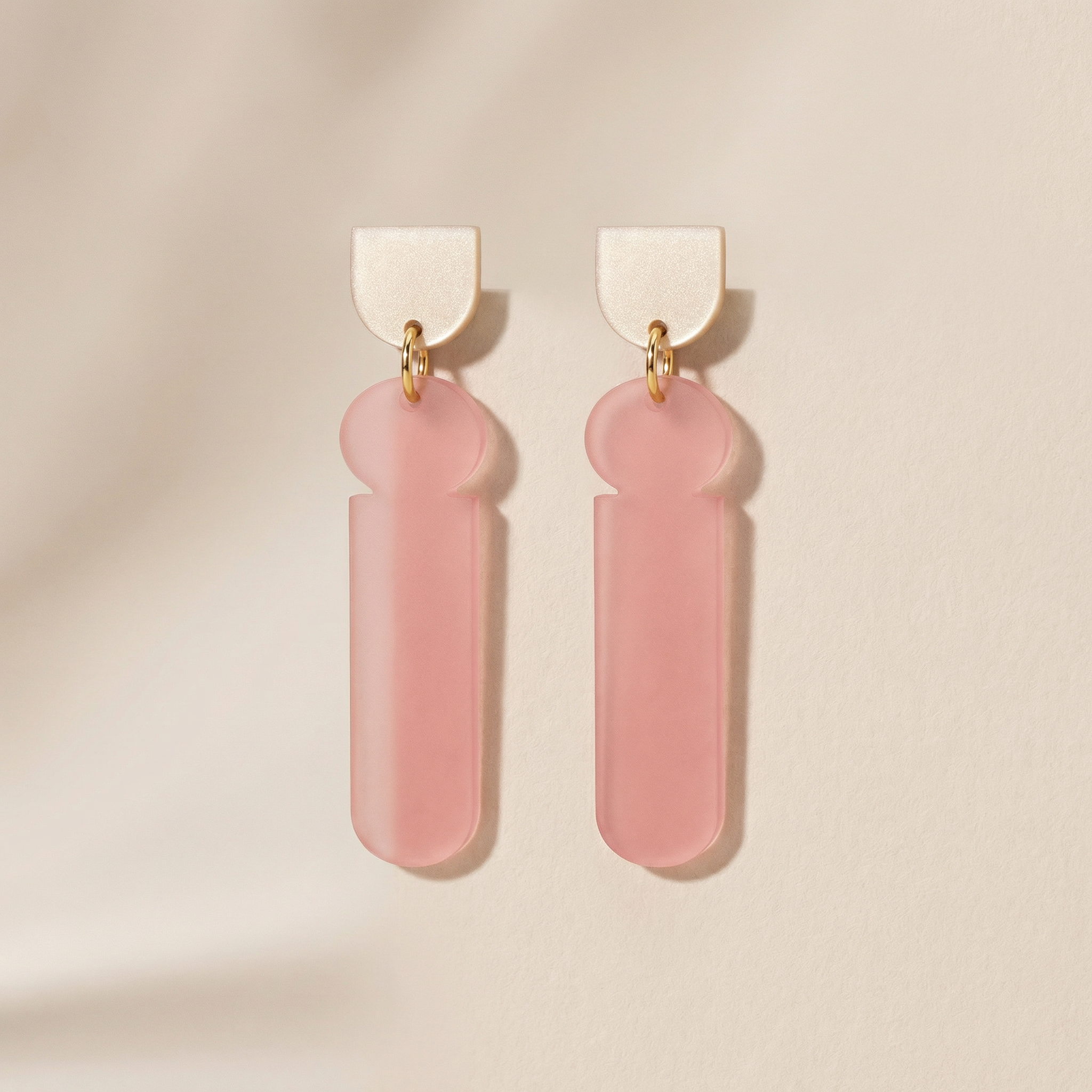 Rosensäule – Rose Säule-Ohrringe satiniert creme | Handgemachte Statement Ohrringe | ZIMI Jewelry