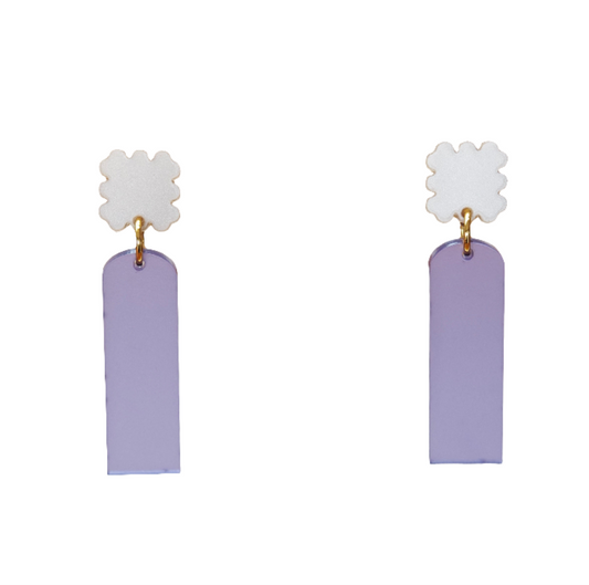 Ohrring Flora Line purple