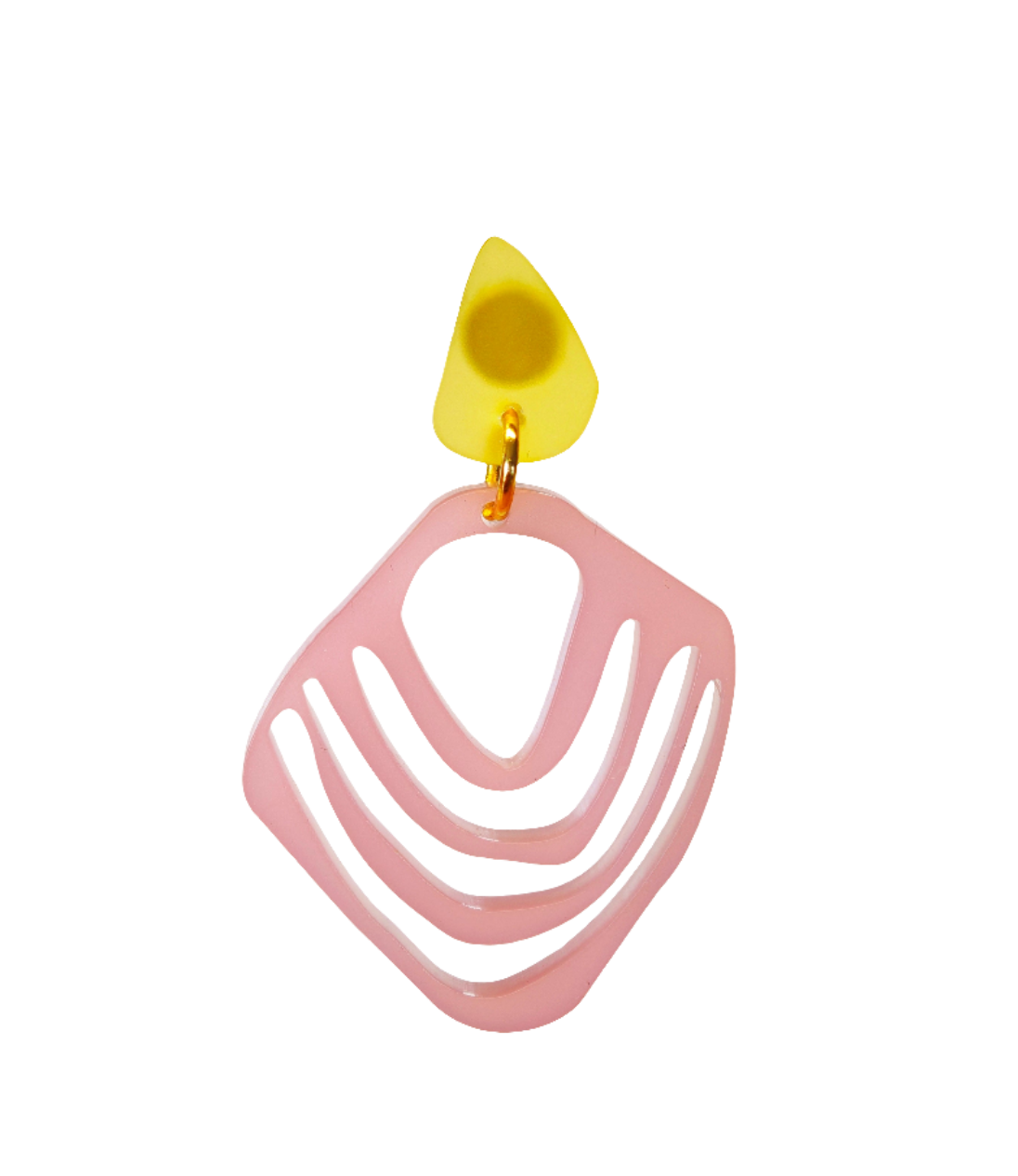 Ohrring Coral Lines rosè & green