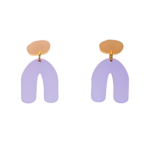 Ohrring Loopa purple gold