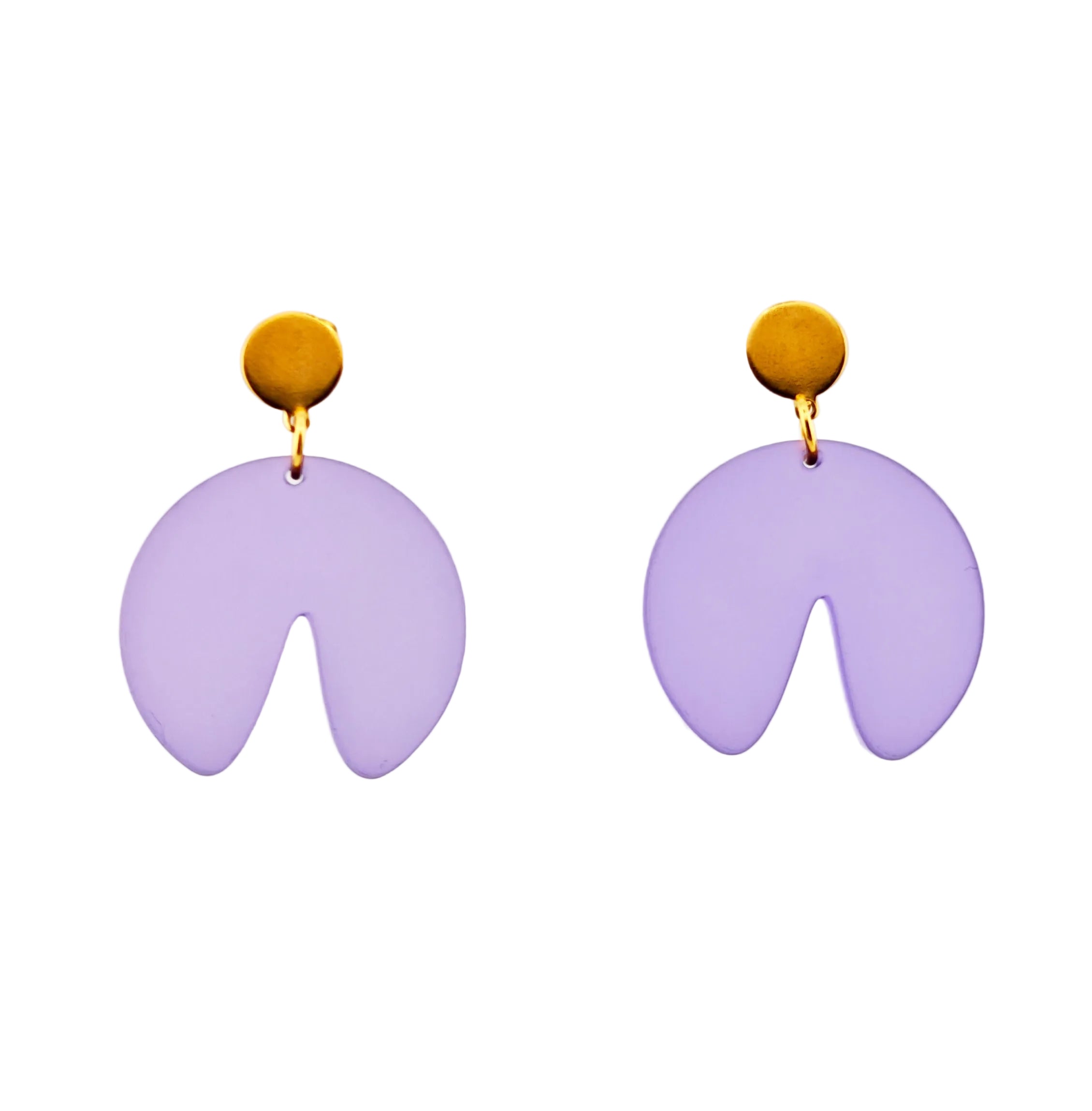 Fliedertulpe – Flieder Blütenkelch-Ohrringe satiniert | Vergoldeter Edelstahl-Stecker | ZIMI Jewelry