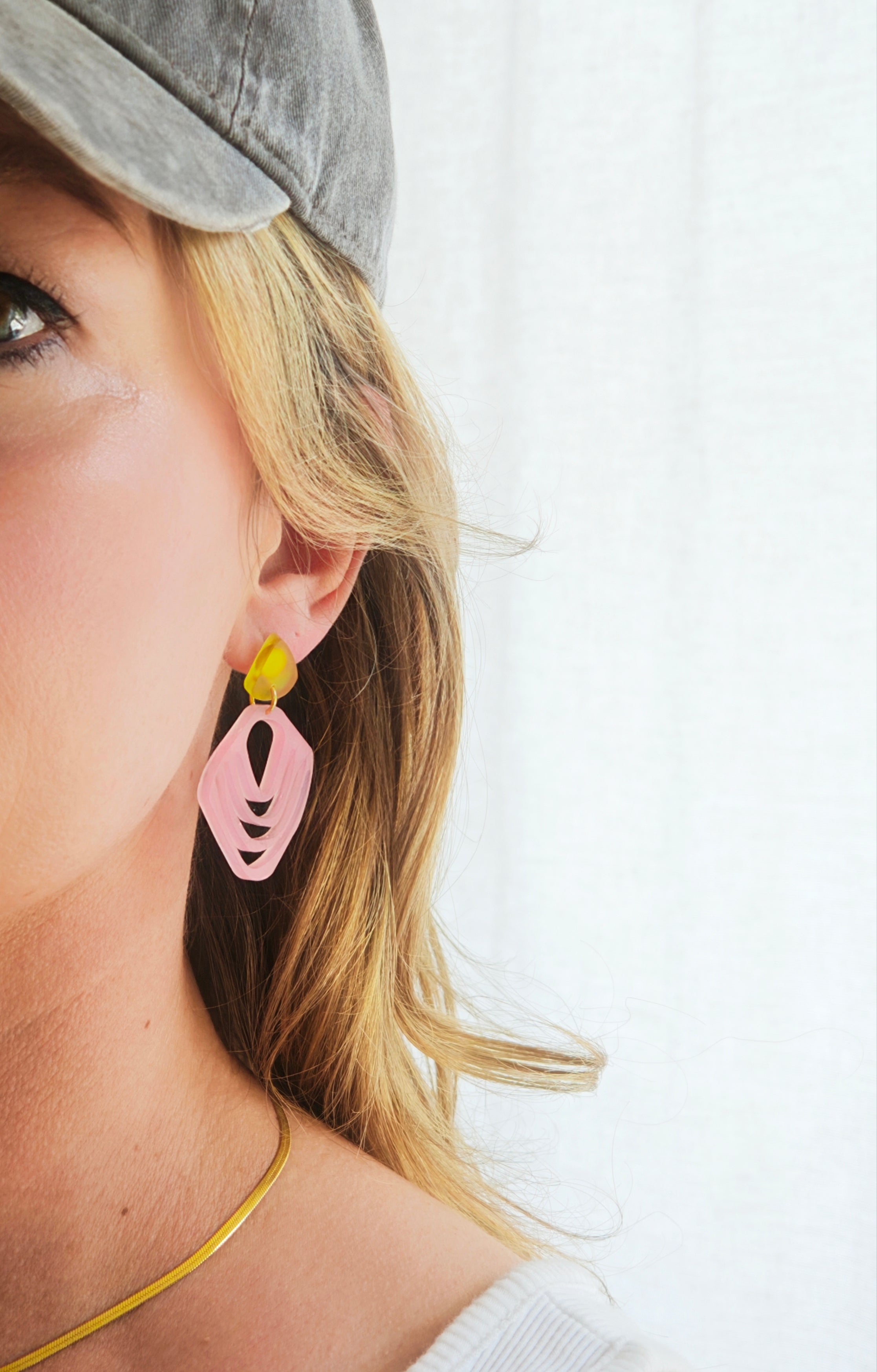 Ohrring Coral Lines rosè & green