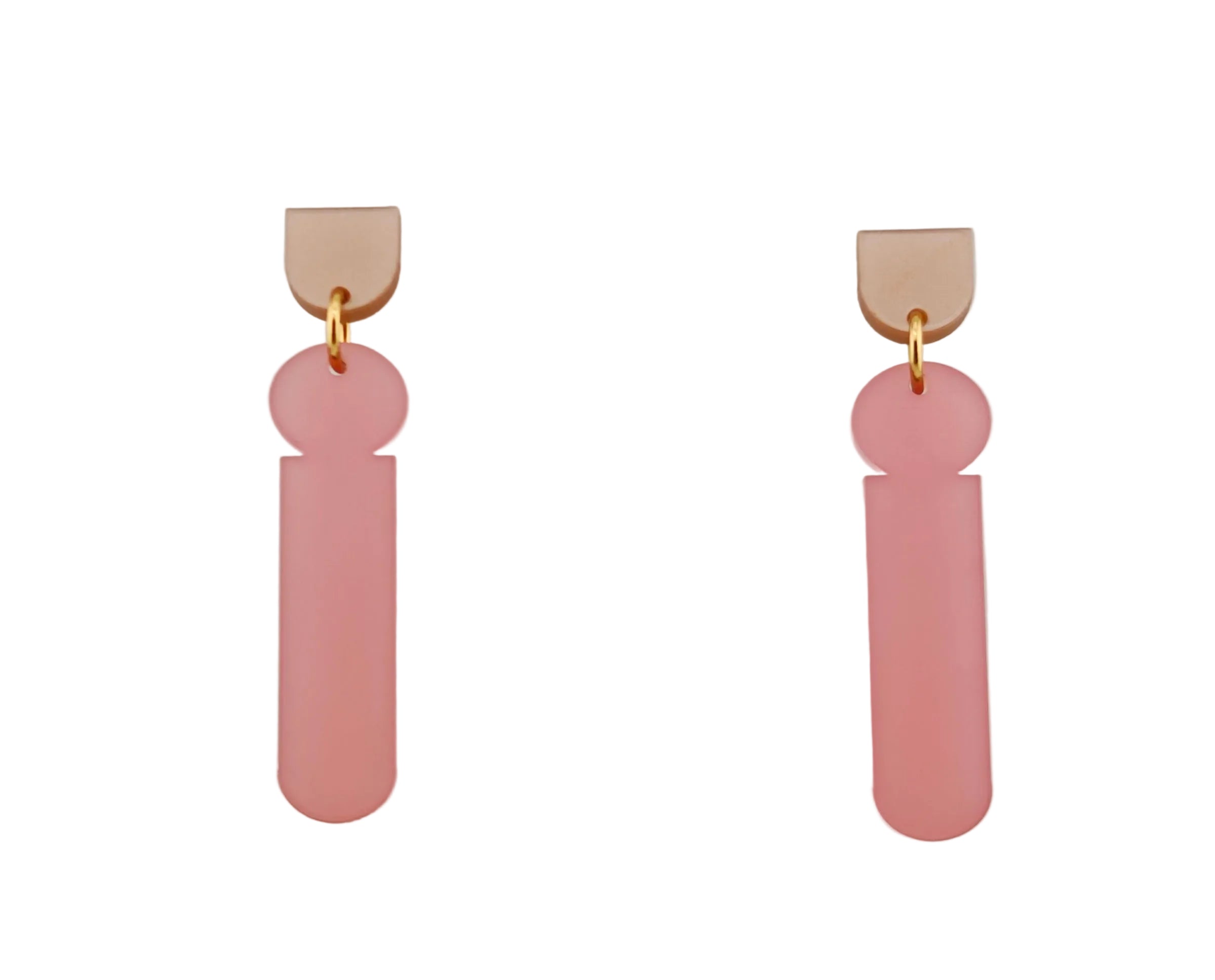 Rosensäule – Rose Säule-Ohrringe satiniert creme | Handgemachte Statement Ohrringe | ZIMI Jewelry